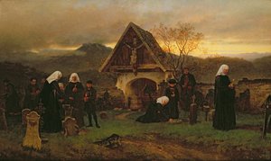Le jour des morts au cimetière - Ludwig Friedrich Wilhelm Riefstahl