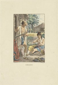 Couple près de leur cabane dans le champ - Ludwig Gottlieb Portman