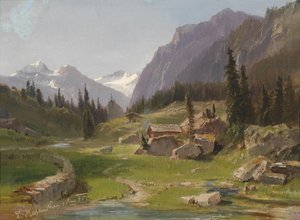 Paysage de montagne idyllique