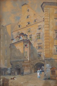 La cour de la Trinité à Vienne - Ludwig Hans Fischer