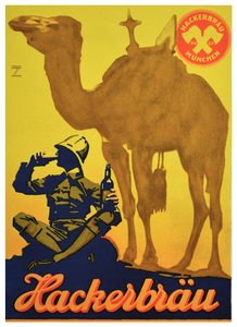 Affiche publicitaire pour la bière Hackerbrau, c.1930 - Ludwig Hohlwein