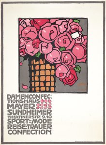 Affiche publicitaire pour le magasin de dames Mayer Sundheimer