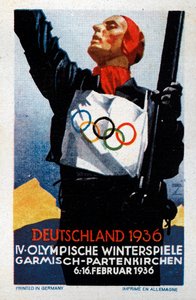 Affiche des IV Jeux Olympiques à Garmisch-Partenkirchen - Ludwig Hohlwein
