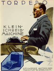 Machine à écrire Torpedo - Ludwig Hohlwein