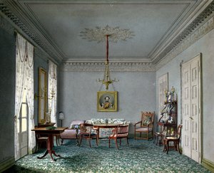 Intérieur du salon dans le palais de Stuttgart, Wurtemberg
