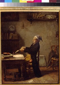 Scientifique au travail par Knaus, Ludwig. Musée des Beaux-Arts Pouchkine, Moscou - Ludwig Knaus