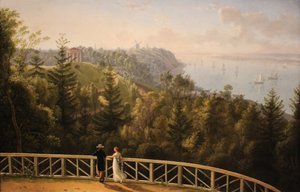 Vue du parc Baurs vers Hambourg - Ludwig Philipp Strack