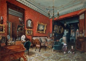 Un salon, années 1840 - Ludwig Premazzi