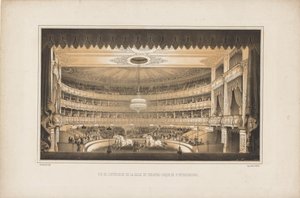 Intérieur du théâtre du cirque équestre à Saint-Pétersbourg - Ludwig Premazzi