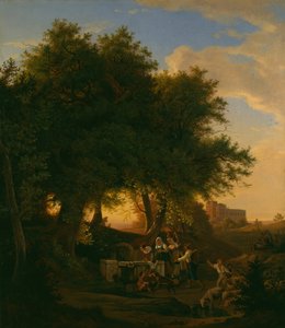 La Fontaine à Grottaferrata - Ludwig Richter
