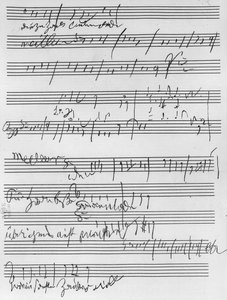 Partition musicale manuscrite (encre sur papier) - Ludwig van Beethoven