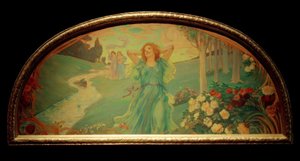 Trois filles au ruisseau - Ludwig von Hofmann