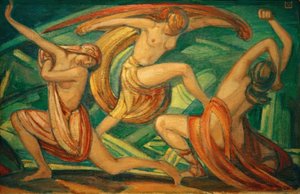 Trois femmes dansant - Ludwig von Hofmann