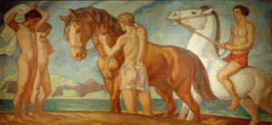 Cavalier au bord de la mer - Ludwig von Hofmann