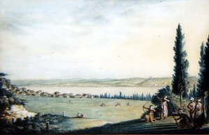 Vue lointaine de la ville de Cospoli