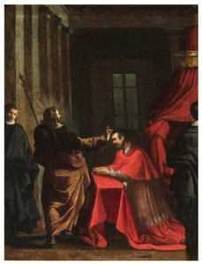 Transept nord, Autel de San Rocco 1635, 45, Genovesino 1645, Signature du Cardinal, Peint en bas à droite