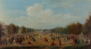 Jeu de jereed à Kagithane, vers 1890