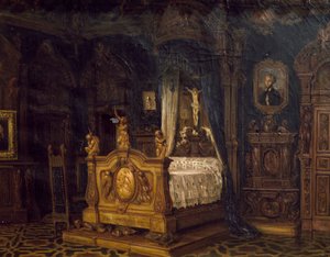 Intérieur de la chambre de noble Gian Giacomo Poldi Pezzoli, vers 1860