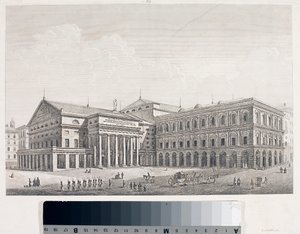 Vue du Théâtre Carlo Felice et du Palais de l