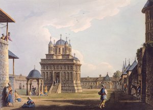 Couvent de Santa Maria, Grèce, 19ème siècle, Gravure - Luigi Mayer