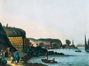 Les ruines de la bibliothèque de Ptolémée à Alexandrie, par Luigi Mayer