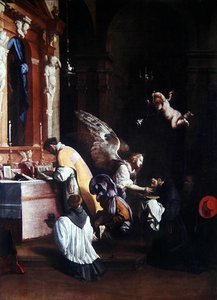La dernière communion de Saint Bonaventure - Luigi Mirandori