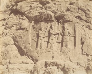7 [Tag-e Bustan, Cérémonie de Couronnement de Shapour II, Kermanshah], années 1840-60 - Luigi Pesce