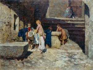 Enfants à la fontaine