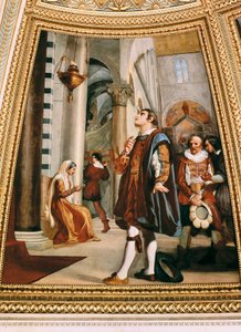 Galileo Galilei observant le chandelier se balancer dans la cathédrale de Pise en 1582 - Luigi Sabatelli
