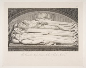 Le Conseiller, Roi, Guerrier, Mère et Enfant dans la Tombe, du poème The Grave..., 1er mars 1813 - Luigi Schiavonetti