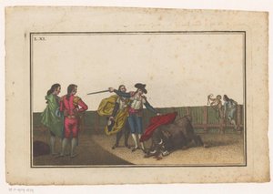Taureau piqué par un matador (Collection des principales suertes d