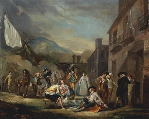 Un pique-nique dans une auberge de campagne - Luis Paret y Alcazar