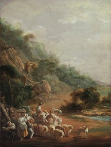 Scène avec villageois