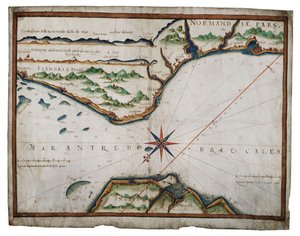 Carte du détroit de Douvres, vers 1587-88 - Luis Teixeira