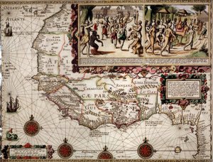 Carte géographique de la Guinée par Luis Teixera - Luis Teixeira
