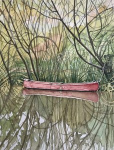 Réflexions sur le canoë rouge - Luisa Millicent