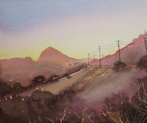 Coucher de soleil sur les montagnes - Luisa Millicent