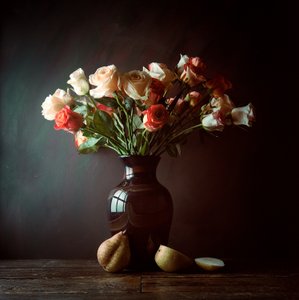 Roses et poires mélancoliques