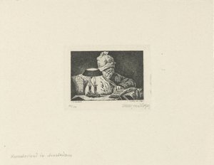 Homme lisant - Lukas van Hoger (signed by artist)