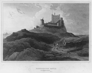 Château de Bamborough, Northumberland (gravure) - Luke (after) Clennell