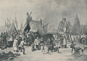 La foire sur la Tamise gelée, 1814 - Luke Clennell