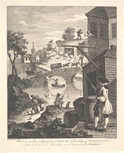 Satire sur la Fausse Perspective: Frontispice de la Perspective de Kirby, février 1754
