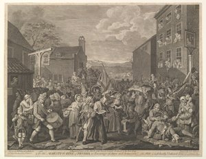 La Marche vers Finchley - Une représentation de la marche des gardes vers l