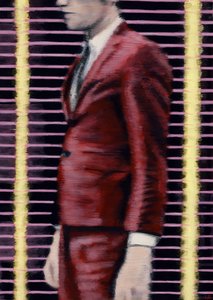 Un coq de girouette, c.2013 (peinture acrylique sur papier) - Luke Waller