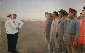 Le recrutement, 1904 - Lukjan Vasilievich Popov