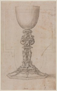 Conception pour un calice recto, milieu des années 1500 - Luzio Romano