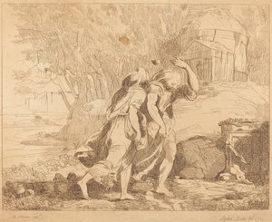 Deux Figures Fuyant - Lydia Bates after John Hamilton Mortimer
