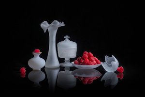 Verre dépoli « Baies rouges » - Lydia Jacobs