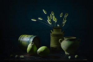 Nature morte rustique verte - Lydia Jacobs