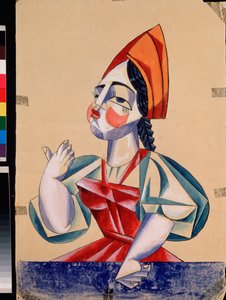 Costume préparatoire pour personnage féminin de la pièce de théâtre Du pope et de son valet Balda, d